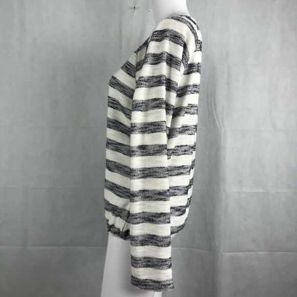 Sanctuary Sweater Womens Sz M Navy Blue Striped Textured Knit Pullover - Picture 6 of 11